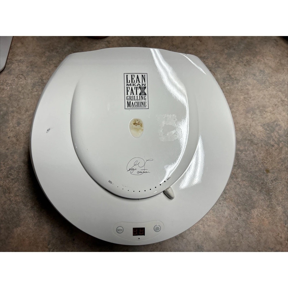 GEORGE FOREMAN LEAN MEAN FAT REDUCING GRILLING MACHINE  WHITE  Gr30VTTR